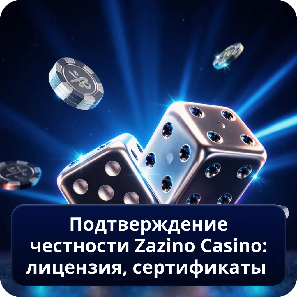 Подтверждение честности Zazino Casino: лицензия, сертификаты